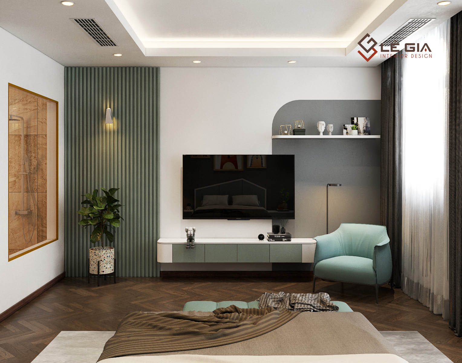 Mẫu kệ tivi hiện đại gỗ công nghiệp LG-KTV217