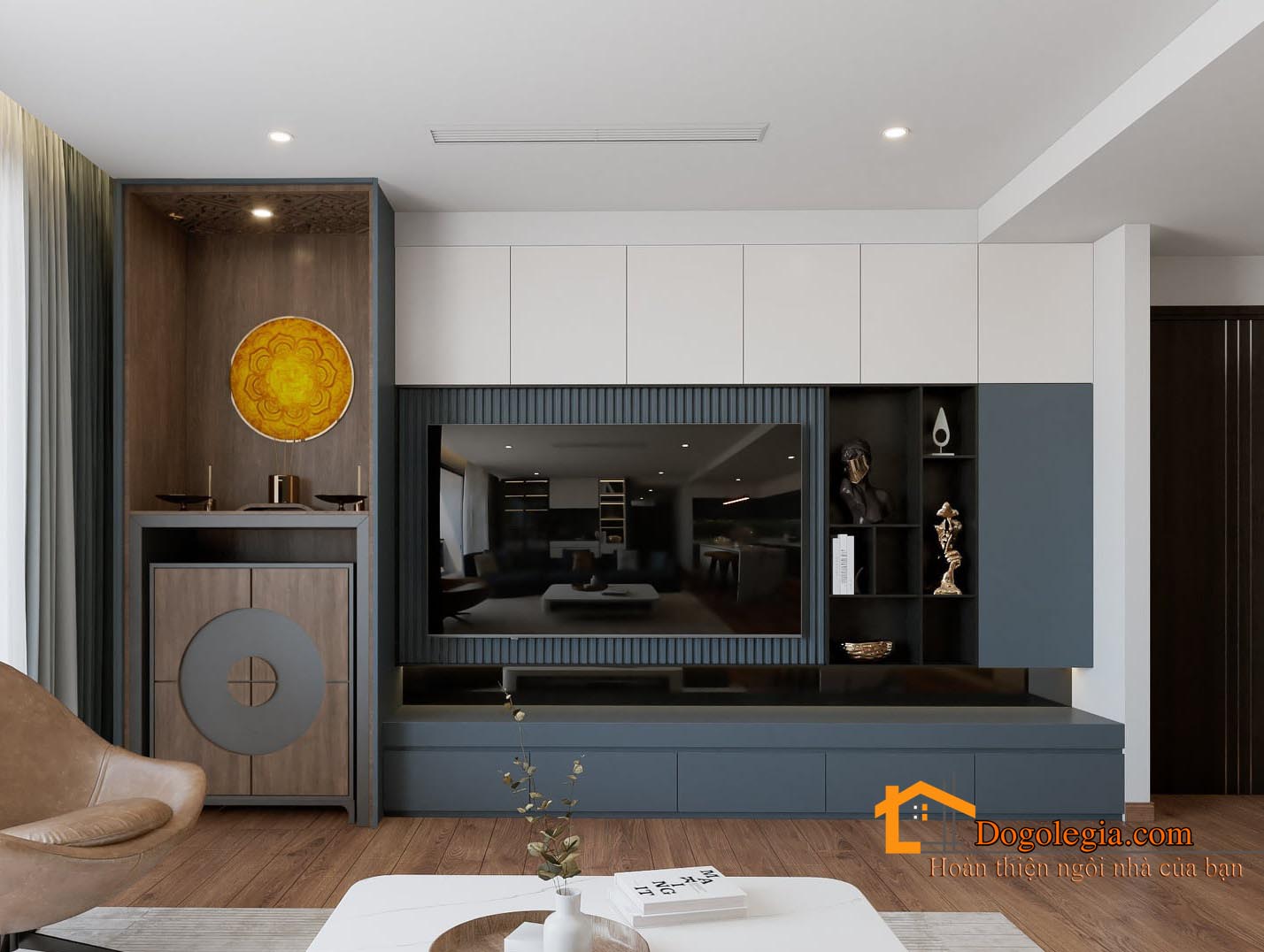 Mẫu kệ tivi phòng khách gỗ công nghiệp LG-KTV209