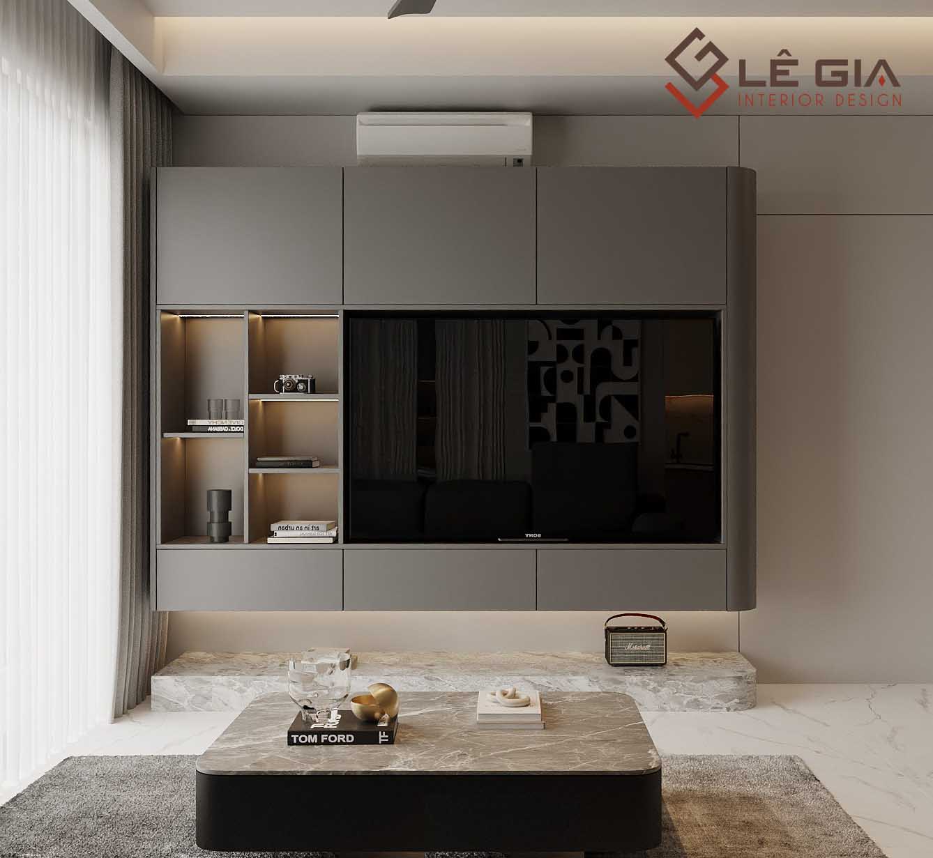 Mẫu kệ tivi treo tường gỗ công nghiệp LG-KTV244