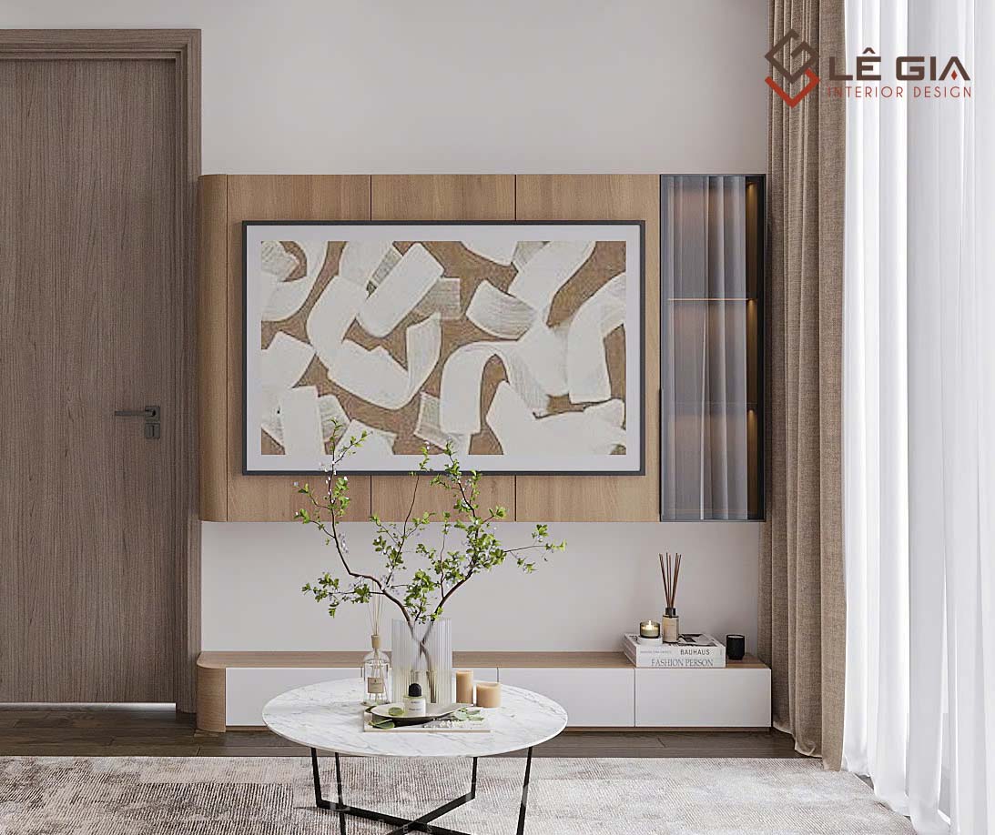 Mẫu kệ tivi treo tường phòng khách LG-KTV238