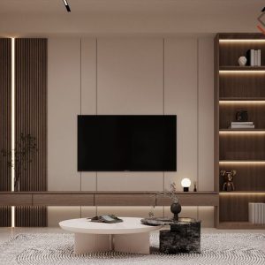 Mẫu kệ tivi treo tường phòng khách LG-KTV259