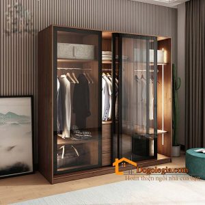 Mẫu tủ quần áo cánh kính hiện đại LG-TQA174