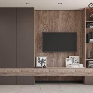 Mẫu vách tivi gỗ công nghiệp LG-KTV251