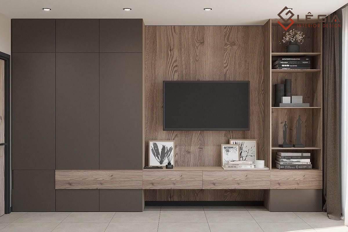 Mẫu vách tivi gỗ công nghiệp LG-KTV251