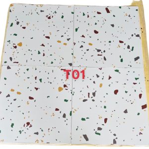 Sàn nhựa tự dán vân terrazzo 2mm Lux T01 SanF